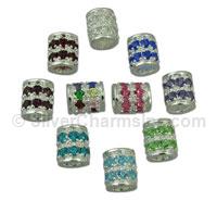 Cubic Zirconia Spacer Charm Beads