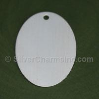 Silver 27mm Oval Stamping Blank