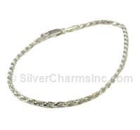 8" Diamond Cut Rope Bracelet