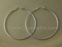Silver 53mm Hoop Earrings