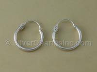 Silver 13mm Hoop Earrings
