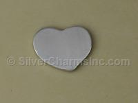 Silver Heart Stamping Blank
