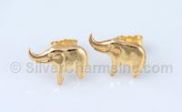 Gold Filled Elephant Stud Earrings