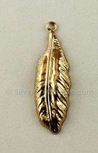 Gold Filled Feather Charm