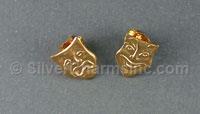 Gold Filled Comedy Tragedy Mask Earrings