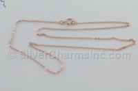 1.2mm Rose Gold Filled Flat Cable Chain w/ Spring Ring